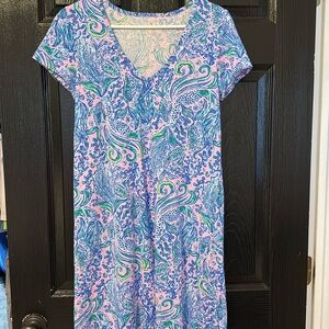 Lilly Pulitzer Etta Short Sleeve Dress We Mermaid It